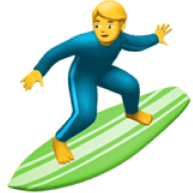 Emoji of a man surfing